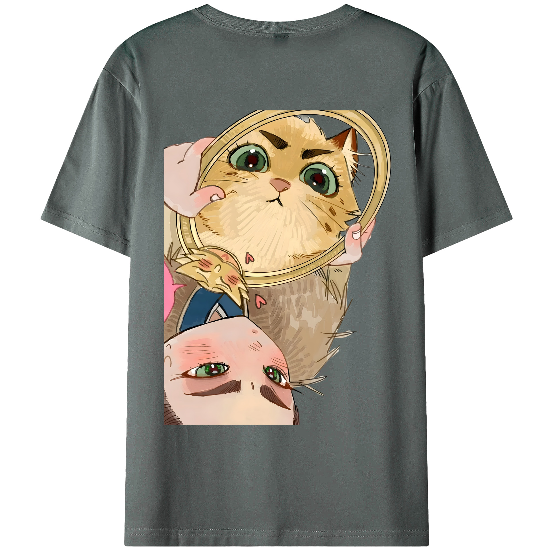 （画像用） Ne Zha 2 ナタ 魔童の大暴れ 綿100％ メンズ半袖Tシャツ（バックプリント） 通気性